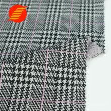 Amostra grátis de alta qualidade no atacado Jacquard Uniform Big Check Design Fabric em tecido e tecidos para roupas